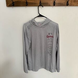 Authentic MLB Majestic Gray St. Louis Cardinals Gray Hoodie